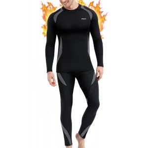 promo BENNALD sous-Vêtement Thermique pour Homme Ensemble de sous-vêtements Thermiques Gris L