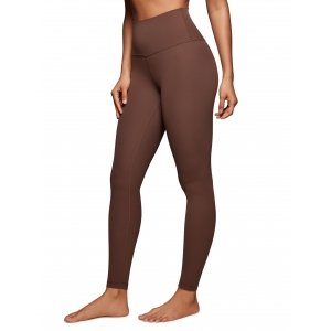 promo CRZ YOGA Femmes Butterluxe Yoga Leggings 71cm - Taille Haute Ultra Douce Entraînement Leggings Café Marron 40