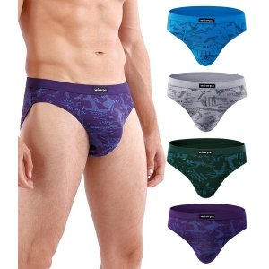 promo wirarpa Slip Homme Elasticité Microfibre sous Vetement Lot de 4 Multicolor Taille XL