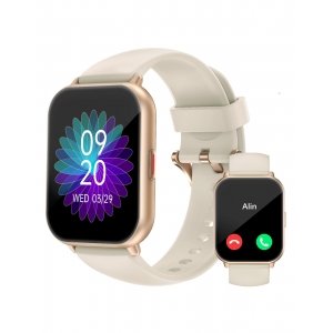 promo RUIMEN Montre Connectée Homme Femme Plusieurs Modes Sportifs avec Appel Bluetooth Notifications Intelligentes Moniteur de Fréquence Cardiaque Oxymètre Cadran de Montre Personnalisé Etanche IP68