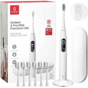 promo Oclean X Pro Elite Brosse à Dents Électrique, Écran Tactile Intelligent Bruit Faible 45db, 4 Modes De Blanchiment, Charge Rapide pour 35 Jours, Minuteur, Capteur de pression et APP, IPX7, Set Gris