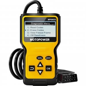 promo MOTOPOWER MP69033 OBD2 Scanner Universel Lecteur de Code d'erreur de Moteur, Outil de Diagnostic Can pour Tous Les protocoles OBD II Voitures Depuis 1996, jaune