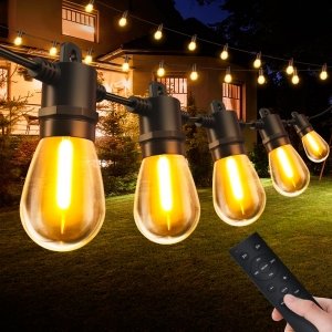 promo Guirlande Lumineuse Exterieur Jardin Led - 7,5M Extérieur Guirlandes Guinguette Lampe avec Télécommande 8+1 Ampoules 3 Modes IP65 Étanche pour Terrasse Balcon Mariage Parasol Pergola Décoration