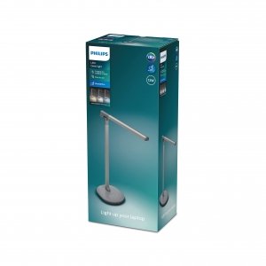 promo 929003213001 Philips Lighting lampe de bureau Sword 12W, 3 intensités, 6500/4000/2700 Kelvin, USB, noire