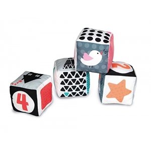 promo Clementoni - 17321 - Cubes en Tissu - Noir et Blanc - Cubes d'éveil - Jouet bébé, 0 Mois et Plus