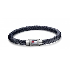 promo Tommy Hilfiger Jewelry Bracelet pour Homme en Cuir Bleu marin - 2701000