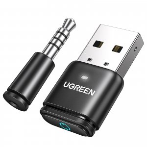 promo UGREEN Aptx Audio Dongle Bluetooth 5.3 Clé Bluetooth USB Adaptateur Bluetooth Compatible avec Console PS5 PS4 Switch PC Supporte Casque de Jeu Écouteur Enceinte, Micro Séparé Inclus