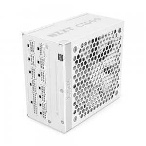 promo NZXT C1000 Gold ATX 3.1 - Alimentation entièrement modulaire et silencieuse pour jeux vidéo sur PC - 1000 watts - 80 PLUS Gold - Connecteur 12 V-2x6 - Condensateurs 100 % japonais - Blanc