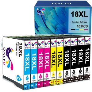 promo 18XL Multipack Cartouche d'encre pour Epson 18XL 18 pour Epson Expression Home XP-215 XP-225 XP-205 XP-325 XP-305 XP-322 XP-405 XP-425 XP-415 XP-315 XP-212 (10-Pack, 4 Noir 2 Cyan 2 Magenta 2 Jaune)