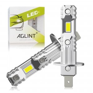 promo AGLINT Ampoule H1 LED Phares 60W CSP Mini H1 LED Ampoule Kit de Conversion de Voiture et Moto Feux de Croisement Feu de Route Remplacement Ampoule Halogène et Kit Xenon 12V 6500K Blanc