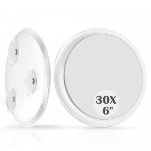 promo MIYADIVA Miroir grossissant 30 x avec ventouses, pour Maquillage, Convient pour la Chambre, la Salle de Bain et Les Voyages, 6\