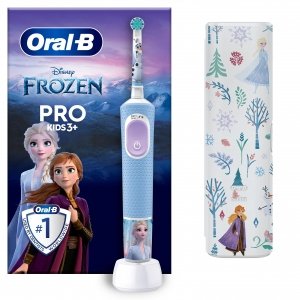 promo Oral-B Pro Kids Brosse à Dents Électrique Enfant, Reine des Neiges Disney, 1 Brossette Brossage Doux, 1 Étui Voyage, Minuteur et Vibrations, Batterie Rechargeable, 4 Stickers, 3 Ans et Plus