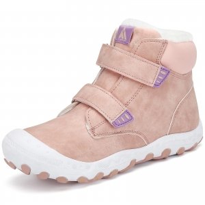 promo Mishansha Bottes Neige Enfant Bottine Fille Hiver Chaussure de Neige Garcon Chaudes Fourrees Bottines Randonnee Boots Rose,Gr.31