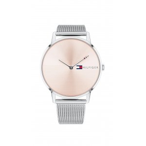 promo Tommy Hilfiger Montre Analogique à Quartz pour femme avec Bracelet milanais en acier inoxydable argenté - 1781970