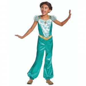 promo Disney Officiel Classique Déguisement Jasmine Fille Aladdin, Déguisement Halloween Fille en taille M