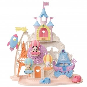 promo Sylvanian Families - Le parc d'attractions féérique - Set 3 figurines et + 10 accessoires - Plongez dans l'univers de la famille Sylvanian - Figurines miniatures - Jouet enfant 3 ans et + - 5537