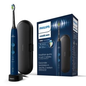 promo Philips Sonicare ProtectiveClean 5100 - Brosse à dents électrique avec 3 modes de brossage, Clean, White et Gum Care, capteur de pression, bleu, modèle HX6851/53