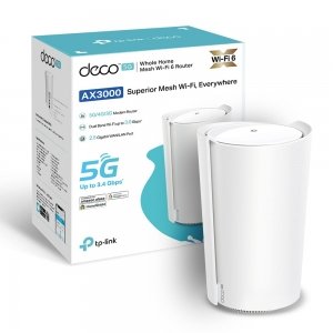 promo TP-Link Routeur 5G Deco X3000-5G Mesh Routeur WiFi 6 Bi-Bande AX3000Mbps, Port 2.5G, 2 Ports Gigabit, WiFi Mesh Box 5G SIM, Configuration Facile, Modem 5G, Déverrouillé Compatible Toute SIM