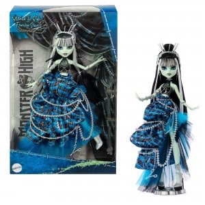 promo Monster High Poupée Articulée Stitched en Style Frankie Stein en Tenue Thème Couture, Socle Et Certificat D'Authenticité Inclus, À Collectionner, Jouet Enfant, A Partir De 3 Ans, HRL66