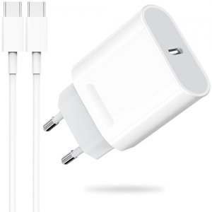 promo Chargeur USB C Rapide for iPhone 15, 25W Prise Adaptateur et 2M Cable for iPhone 15 Pro/15 Pro Max/15 Plus/Pad Pro/Samsung Galaxy S23 S22 S21 Type C Mural Secteur Alimentation Fast Charger Andalus