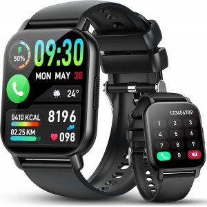 promo Montre Connectée Homme Femme avec Appel Bluetooth, 1.85\