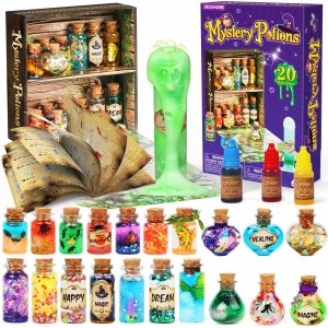 promo DECOHOME Set de Potion Mystère Vintage pour Enfants, mélange 20 bouteilles de Potion Magique, Jouets Artisanaux pour Garçons et Filles, Cadeaux Créatifs