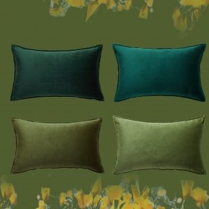 promo Topfinel Housse Coussin 30x50 Vert Décoration Chambre Enfant Bebe Lot de 4 Velours Doux Housse de Coussin pour Canapé Lit Salon Fauteuil de Bureau Chaise Voiture Scandinave à Motif Uni Boheme