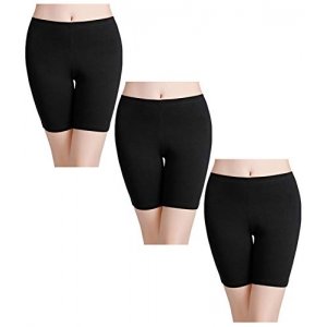 promo wirarpa Shorty Long Boxer Femme Jambes Longues Anti-Friction Cycliste Coton Lot de 3 Culotte Short Legging Invisible Noir Taille XL