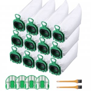 promo Tallgoo Lot de 12 sacs d'aspirateur en microfibre non-tissée de qualité pour Vorwerk Kobold VB100 avec 4 Filtre moteur