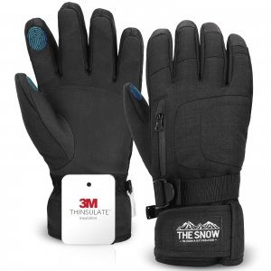 promo TOUTBIEN Gants de Ski, Gants Chauds d'hiver à Écran Tactile pour Homme et Femme Neige Imperméable Vent Respirant Antidérapant Poignet Réglable pour Ski Snowboard Cyclisme Moto Randonnée