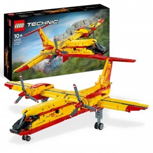 promo LEGO 42152 Technic L’Avion de Lutte Contre l'Incendie, Jouet Pompier à Construire, Maquette pour Enfants Dès 10 Ans pour Noël, Jeu Éducatif, Cadeau