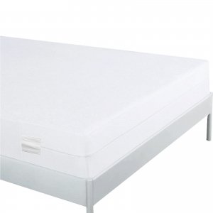 promo Bedecor Housse de Matelas élastique avec Fermeture éclair,Hypoallergénique,Silencieux,Coton Protège Matelas Imperméable 140x200+16cm