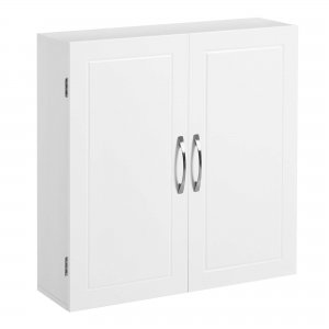 promo VASAGLE Armoire Murale pour Salle de Bain, Placard de Rangement Mural pour Salle de Bain, 18 x 60 x 60 cm, Armoire à Pharmacie avec Étagères Réglables, Blanc Nuage BBC320W01