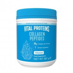 promo Vital Proteins Collagen Peptides complément alimentaire(Type I, III), Collagène hydrolysé Non Aromatisé, Cheveux, Ongles, Peau, Sans Gluten, Sans colorant ni Conservateur, 20g par portion, 587g