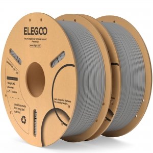 promo ELEGOO Filament PLA 1.75mm Gris 2KG, Filament pour Imprimante 3D Précision Dimensionnelle +/- 0.02mm Bobine de Carton Filament d'Impression 3D Convient à la plupart des Imprimantes 3D FDM