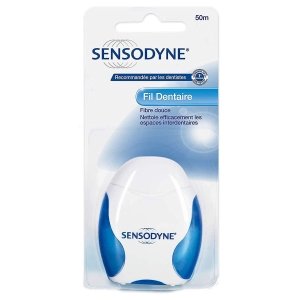 promo Sensodyne Fil Dentaire, Pour Dents Sensibles, 50 Mètres