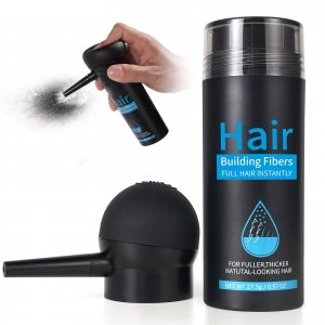 promo Fibres Capillaires Avec Applicateur en Spray, Poudre de Cheveux de Qualité Professionnelle, Correcteur de Perte de Cheveux Pour Cheveux Clairsemés Pour Femmes et Hommes (Brun Clair)