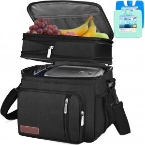 promo MIYCOO Sac à Lunch, Sac Isotherme Repas 15L, Déjeuner Isotherme Lunch Bag, Grande, Portable, Double Couche Sac à Lunch Isother pour Femmes Hommes et Pique-nique/Bureau