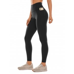 promo CRZ YOGA Femmes Butterluxe Entraînement Leggings 71cm - Taille Haute Leggings avec Poches Noir 40