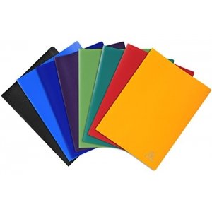 promo Exacompta - Réf. 8590E - Carton de 8 Protège-documents OPAK - 90 pochettes grainées antireflet - 180 vues - pour format A4 - dim 24 x 32 cm - couverture en polypro souple - 8 couleurs assorties