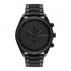 promo Calvin Klein Montre Analogique Multifunction à Quartz pour Homme Collection Impact avec Bracelet en Acier Inoxydable Noir - 25200359