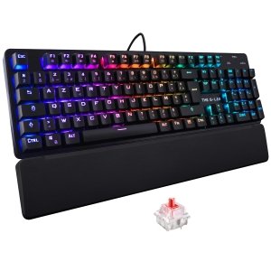 promo The G-Lab - Keyz Rubidium - Clavier Mécanique Gaming USB, AZERTY, Haute Performance, RGB 100% Personnalisable, Anti-Ghosting, Repose-Poignet - Compatible avec PC, PS4, PS5, Xbox - New