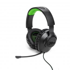 promo JBL Quantum 100X – Casque de gaming filaire – avec Microphone à perche détachable – conçu pour la Xbox – Compatible avec les autres consoles – Noir et Vert