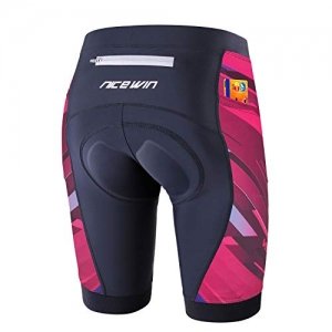 promo NICEWIN Biker Shorts pour Femmes Collants de Cyclisme rembourrés Taille Haute Riding Leggings Courts,S,Noit et rose