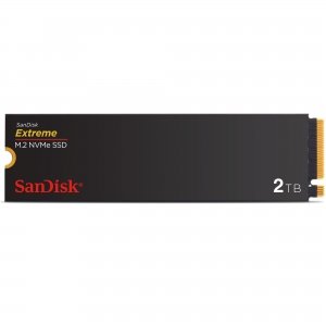 promo SanDisk Extreme SSD 2To, Disque SSD interne, SSD NVMe M.2 2280, des vitesses allant jusqu'à 5150 Mo/s, PCIe Gen 4 NVMe, disque dur SSD