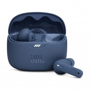 promo JBL Tune Beam, Écouteurs sans fil avec Réduction de Bruit, Bluetooth 5.3, autonomie jusqu'à 48 h, charge rapide, son JBL Pure Bass, bleus