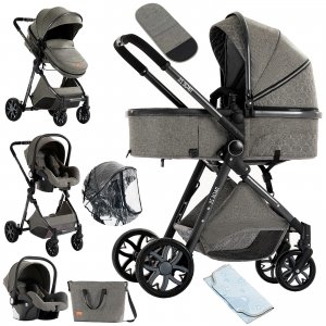 promo NADDLILY Poussette 3 en 1, Poussette Bebe avec Conception Portable Pliable en Un Clic, Pousette 3 en 1 avec Poussée Réversible Bidirectionnelle, Poussette Canne avec Accessoires (V9 Deep Grey)