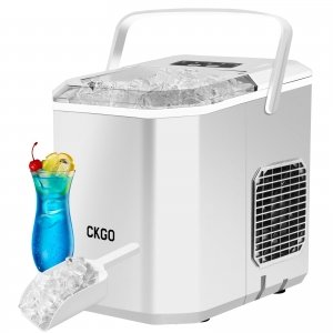 promo ZZLLKQ Machine à Glaçons, 12kg en 24h, 9 Glaçons en 6-10 Minutes, Autonettoyant Machine a Glacons, 2 Tailles de Glace Machine Comptoir avec Capteur Infrarouge pour Maison Camping Fête (Blanc)