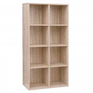 promo VASAGLE Bibliothèque, Étagère à 8 Compartiments, Meuble de Rangement Livres, Cloison Séparateur, Présentoir, pour Salon, Chambre, Bureau, 30 x 65,5 x 129,5 cm, Couleur Boisée LBC24NL