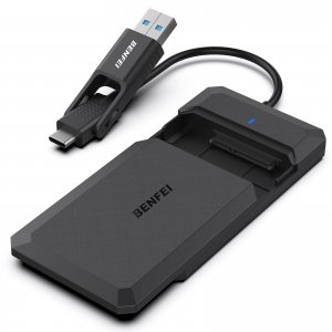 promo BENFEI Boitier Disque Dur 2.5, USB C/ USB A Boitier Externe Disque pour SATA HDD et SSD de 2,5'' et 7/9.5 mm, accélération UASP